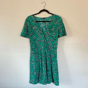 Zara Green Floral Dress